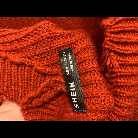 SHEIN Size Med. red distressed sweater - Picture 2 of 3